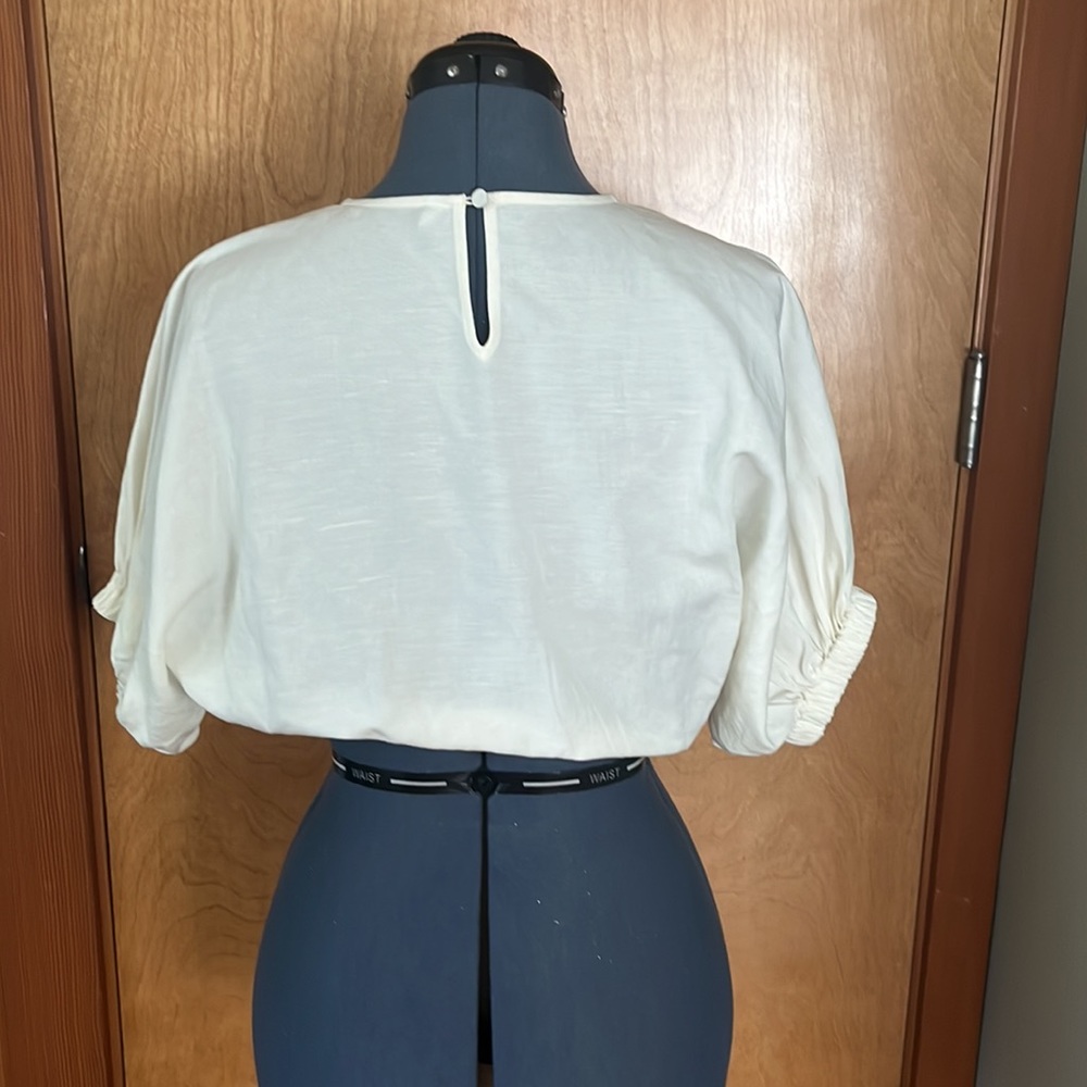 & Other Stories linen bateau crop top - Picture 3 of 5